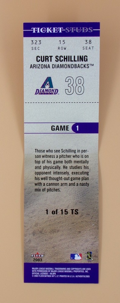 2003 Fleer Authentix Ticket Studs - Pick Your Card