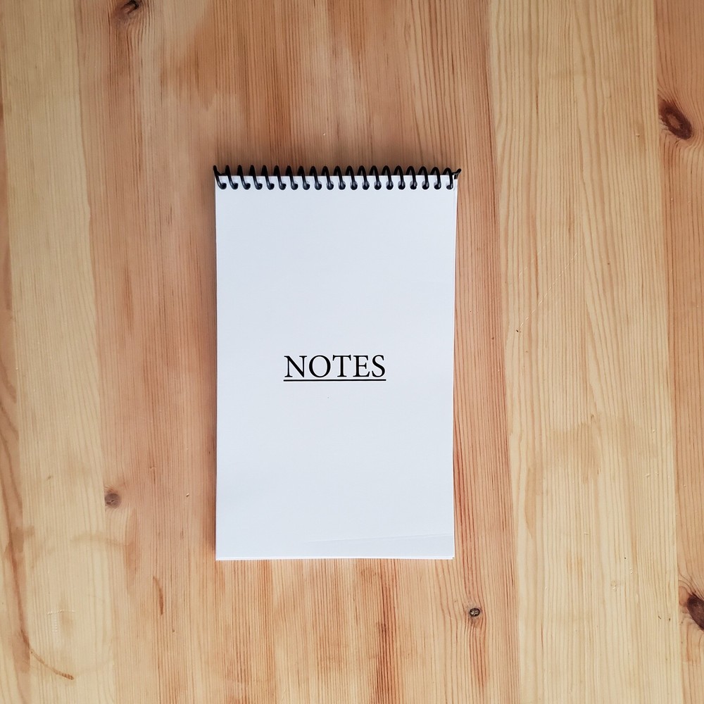 5x8 Lined Notebooks | Spiral Bound Top | 50 sheets/100 pages (2 pack)