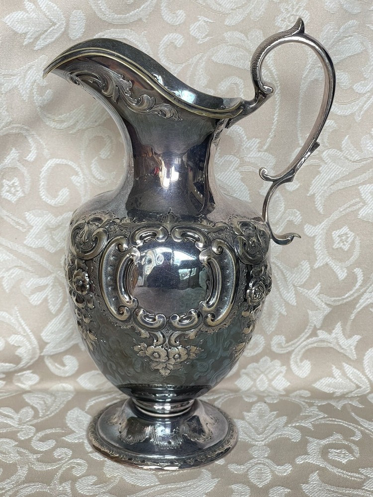 Antique Martin Hall & Co  Silverplated Water Pitcher /creamer
