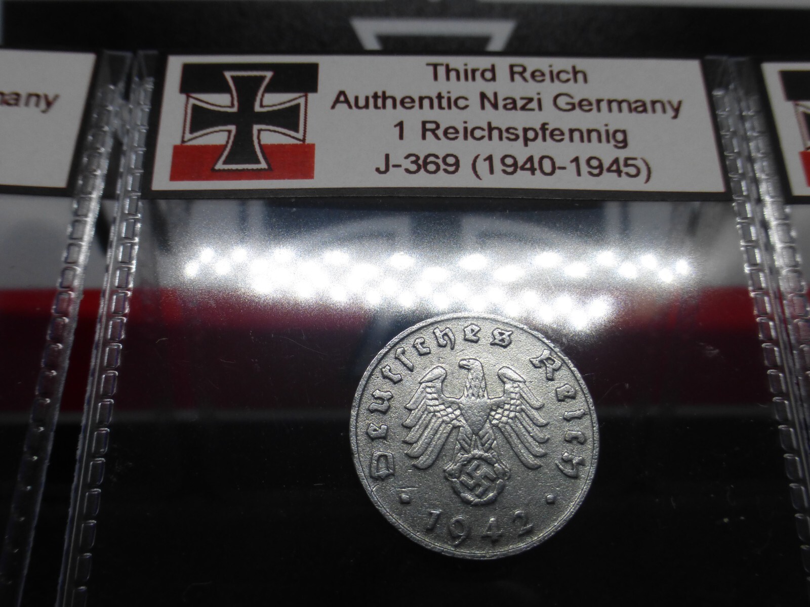 Nazi Germany WW2 Coin - 1 Reichspfennig Genuine Old Third Reich Rare Zinc Issue