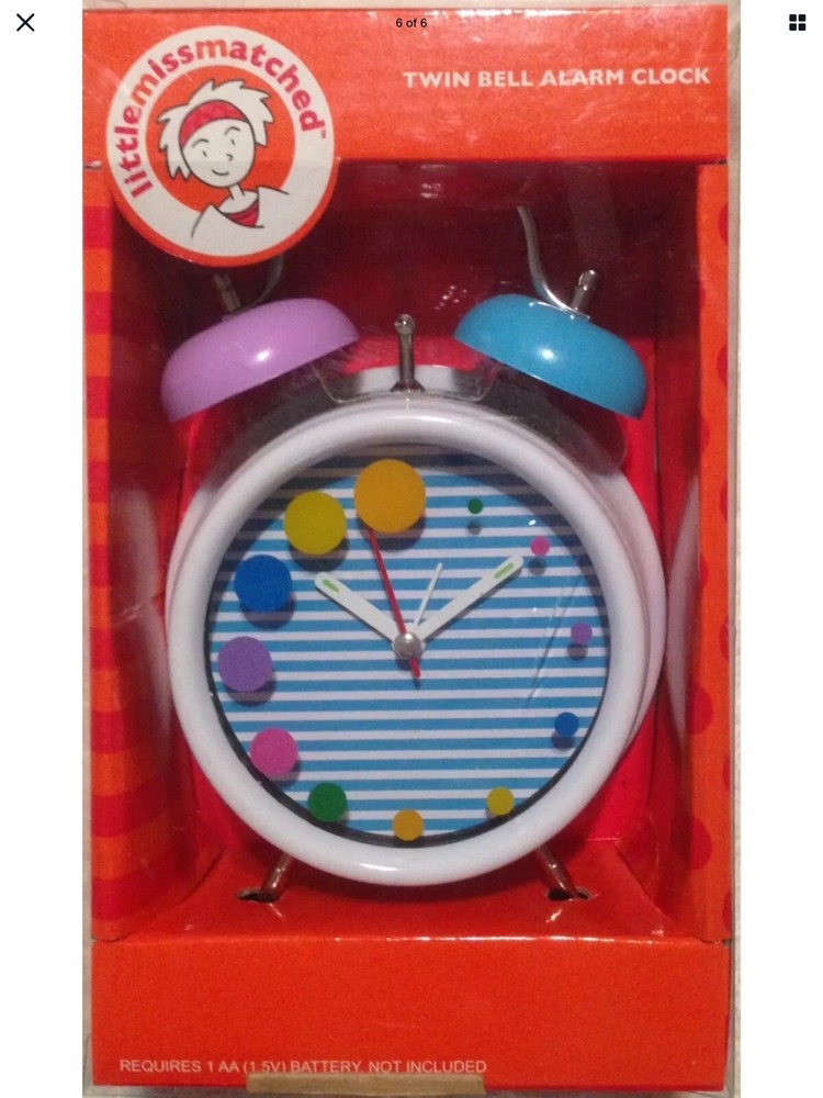 Little Miss Matched Twin Bell Alarm Clock