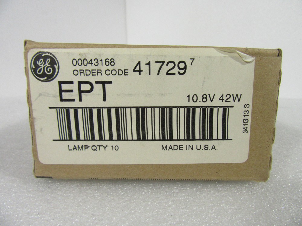 GE PRECISION BEAM CONTROL QUARTZ HALOGEN PROJECTION LAMPS - 10 PACK