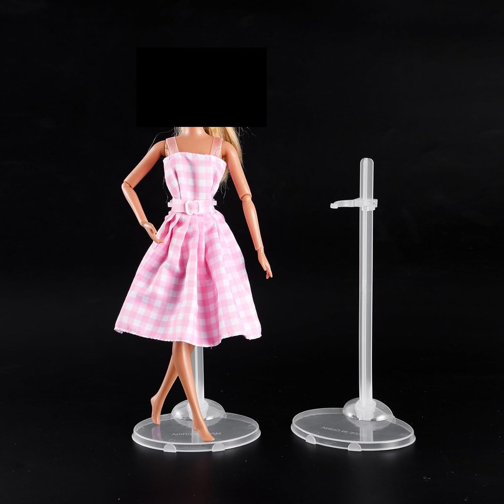 E-TING Transparent Dolls Holder Stand Support for transparent
