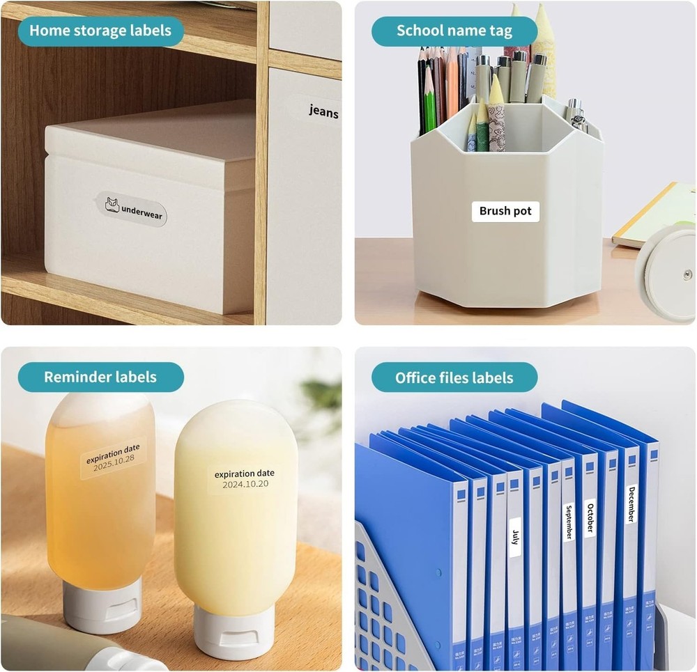 DEEPIN D11 Label Maker Machine Portable Bluetooth Label Maker with Tape, Ther...