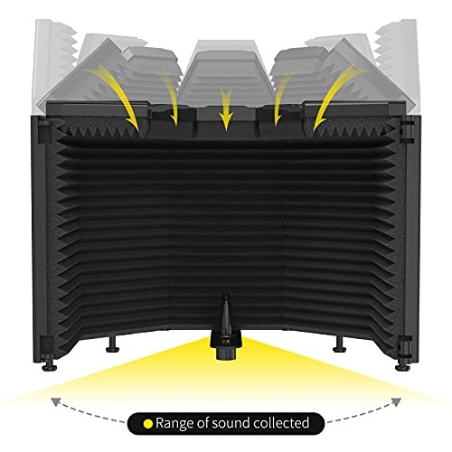 Recording Microphone Isolation Shield, High Density Absorbent Foam 3 MIS01