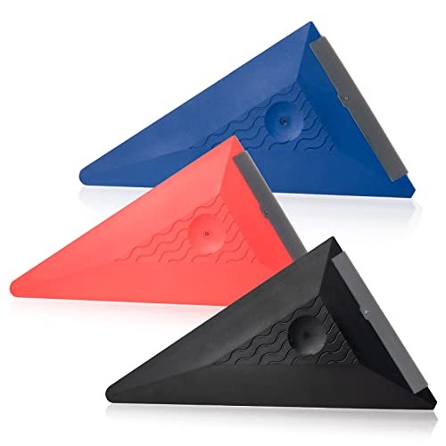 3 PCS Window Tint Triangle Squeegee with Silicone Edge, Different Hardness