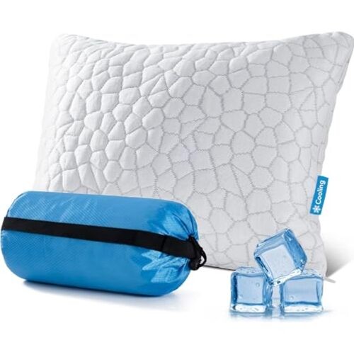 Cooling Pillow for Sleeping, Camping Pillow(Pack of 1) White-cooling Basic