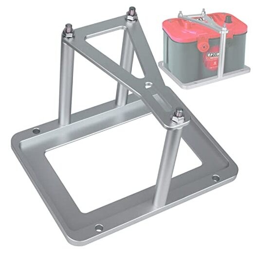Battery Tray for Optima, Battery Hold Down Kit Battery Relocation Kit Trunk