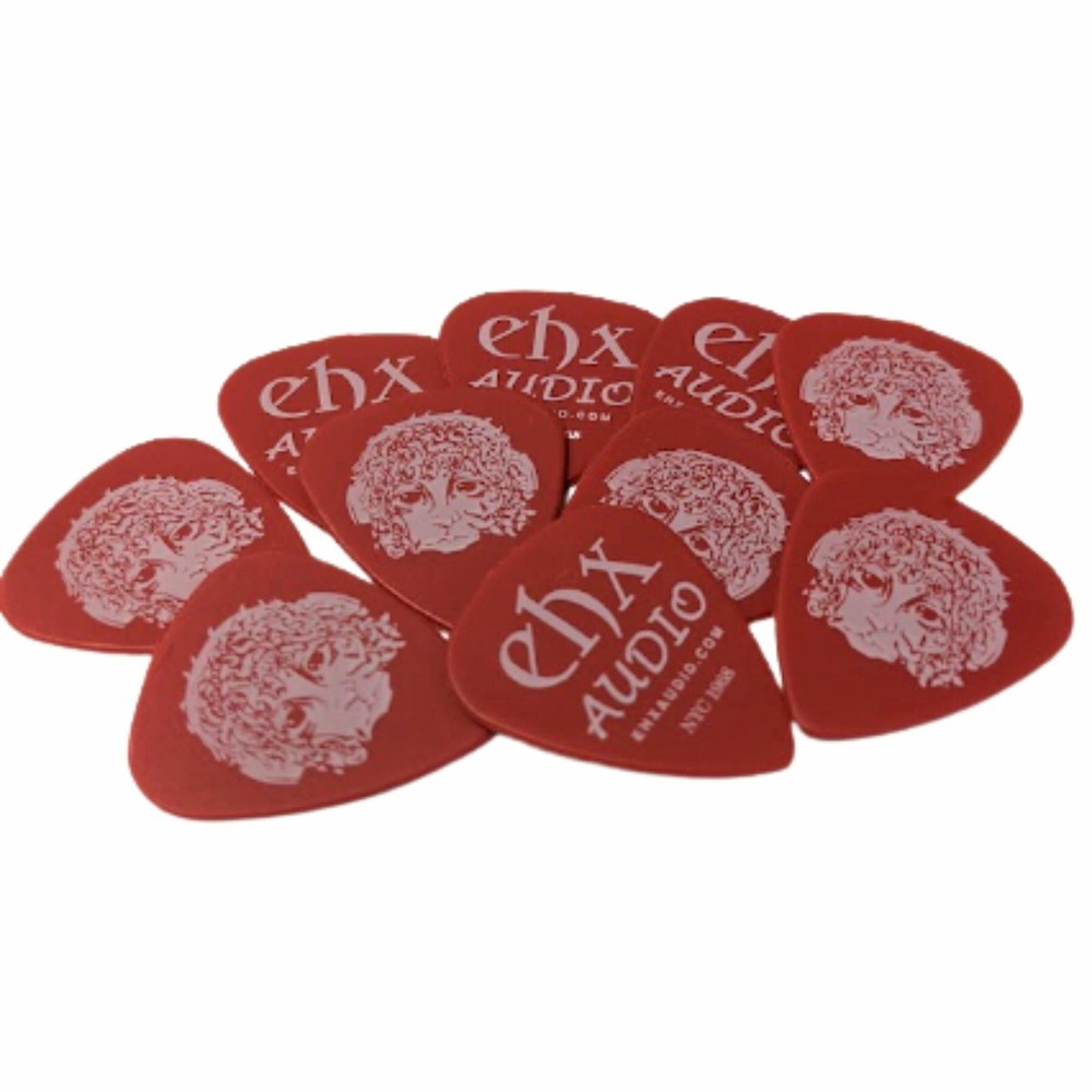 Electro-Harmonix Flashback Logo Heavy Guitar Picks, Red, Pack of 10