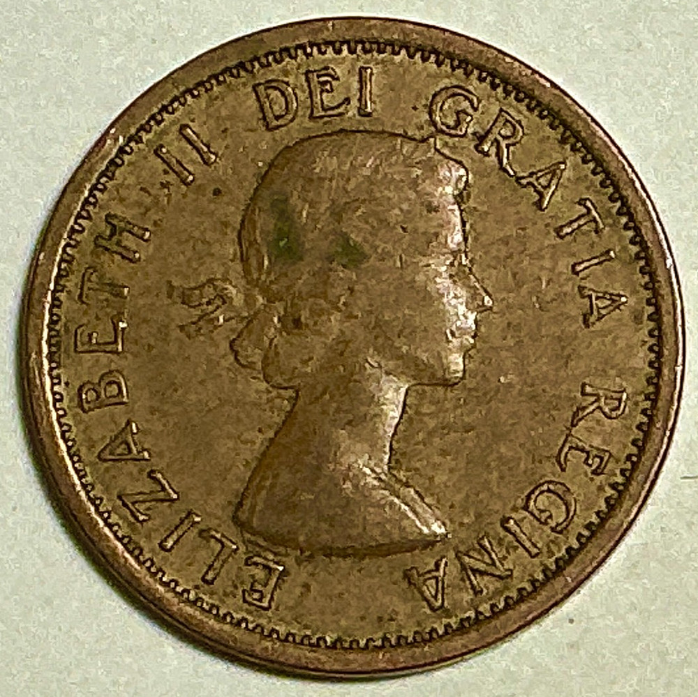 1959 Canada Cent KM# 49. Elizabeth II. Bronze