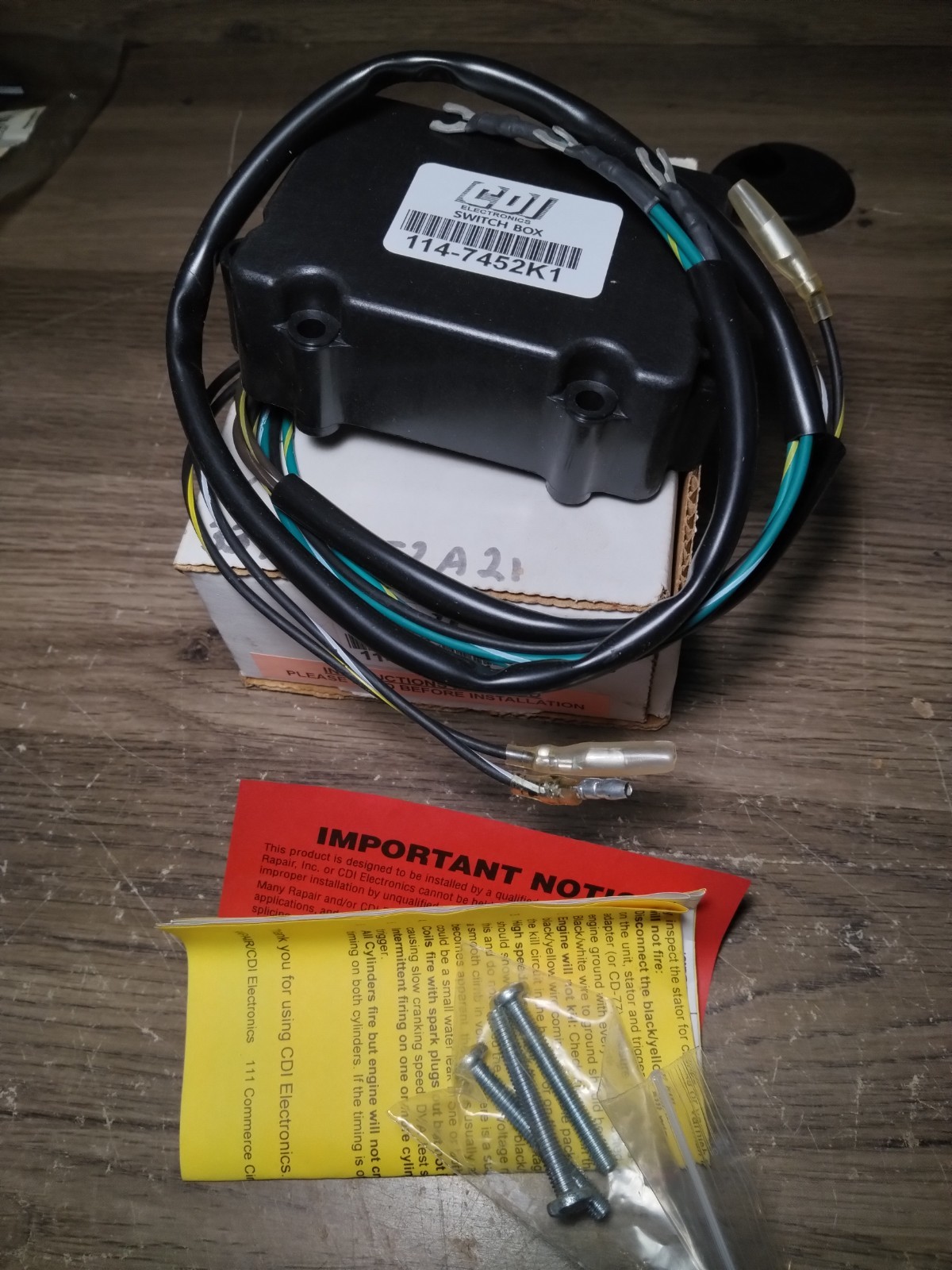 GENUINE* CDI® 114-7452K-1 Mercury-Mariner Ignition Pack 2 Cyl (1980-1997)