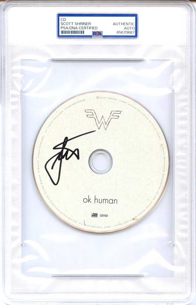 Scott Shriner Signed Autographed CD “OK Human” Weezer PSA/DNA Authenticated