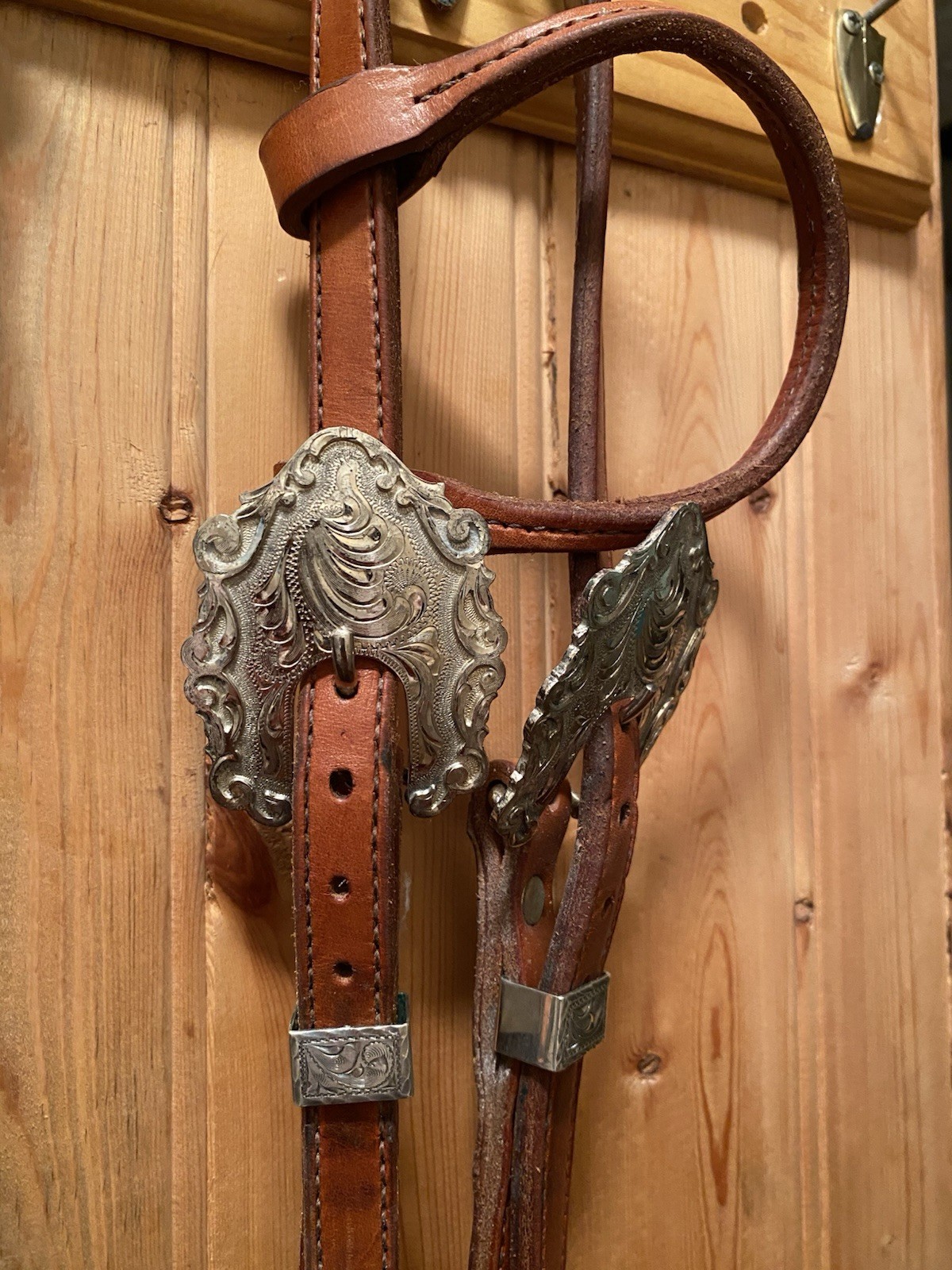Kathy’s Custom “ Santana “ Large Silver Buckles Western Show Headstall USA