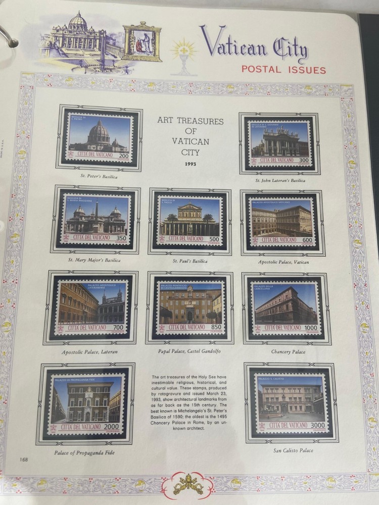 Joystamp: Awesome White Ace Vatican City Album Pages Mint Never Hinged