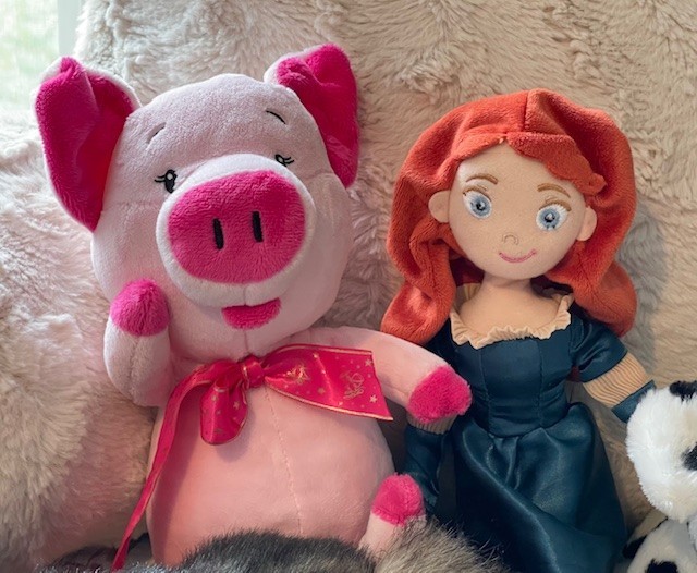 Lot of 7 Plush Toys Brave Merida Russ Berrie Patches Dog Webkins Dalmation Wolf