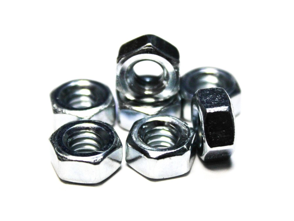 (3000) 1/4"-20 Hex Nuts - Grade 2 - Zinc