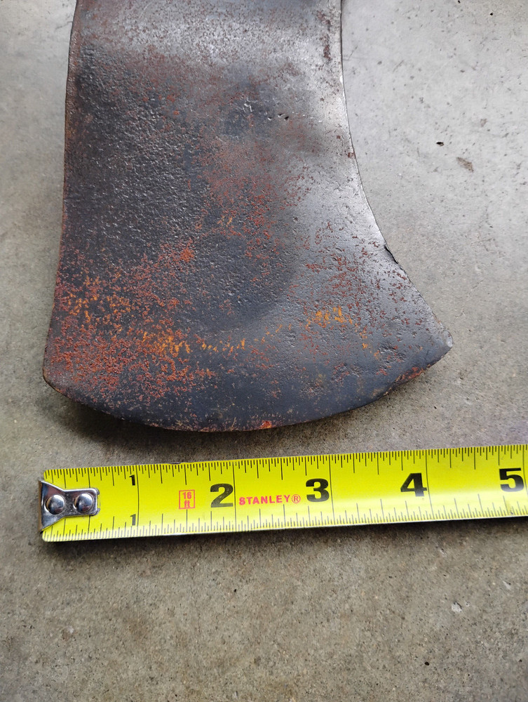 Vintage Unmarked Double Bit Axe Head 2.98Lbs. Small Ribbed Eye