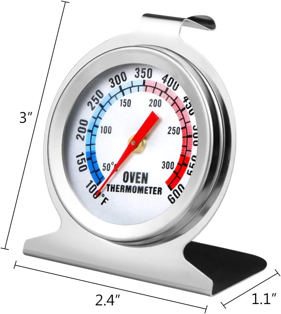 Oven Thermometer Stainless Steel Classic Stand Up Food Meat Temperature Gauge5-1