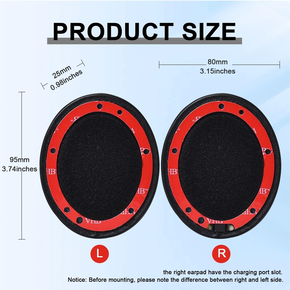Replacement Ear Pads for Beats Studio 2 & 3 Wired & Wireless Black