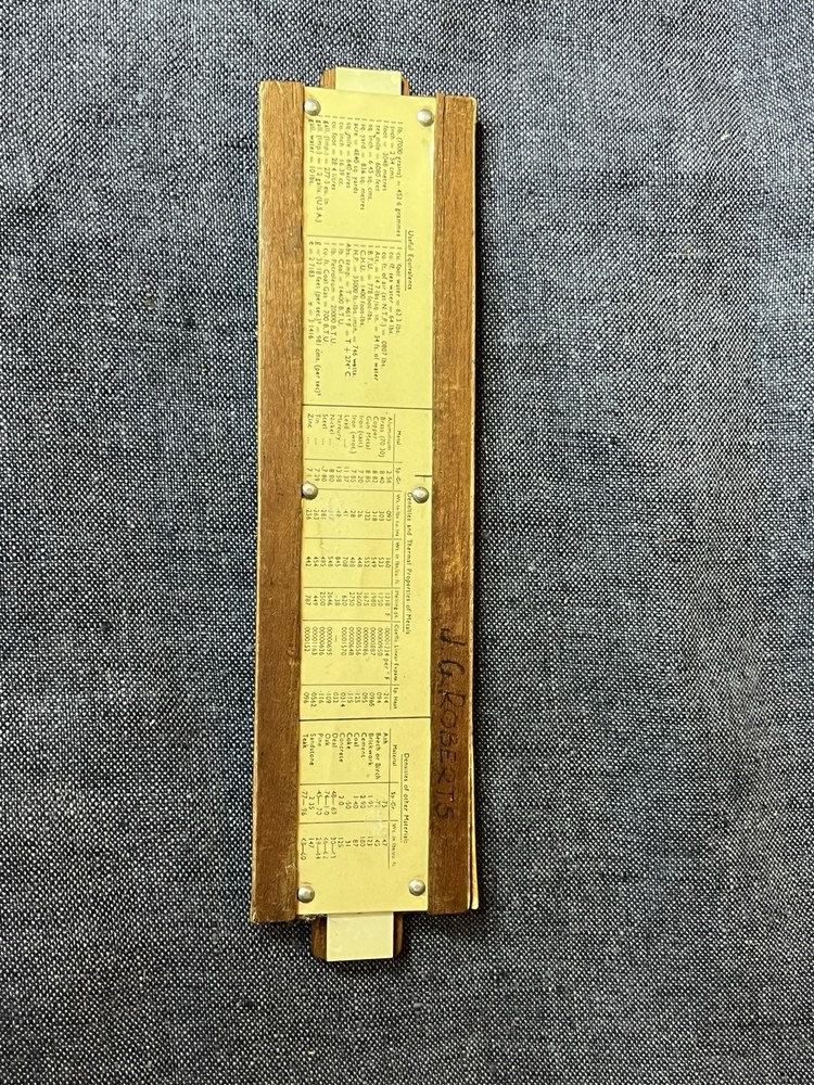 Vintage Unique Universal 1 Slide Rule Ruler Measure
