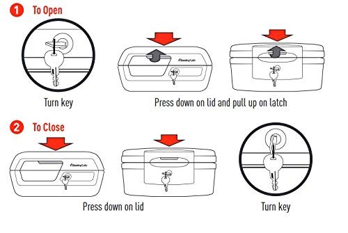 SentrySafe Fireproof and Waterproof Document Safe with Key Lock, Lock Box for Ca