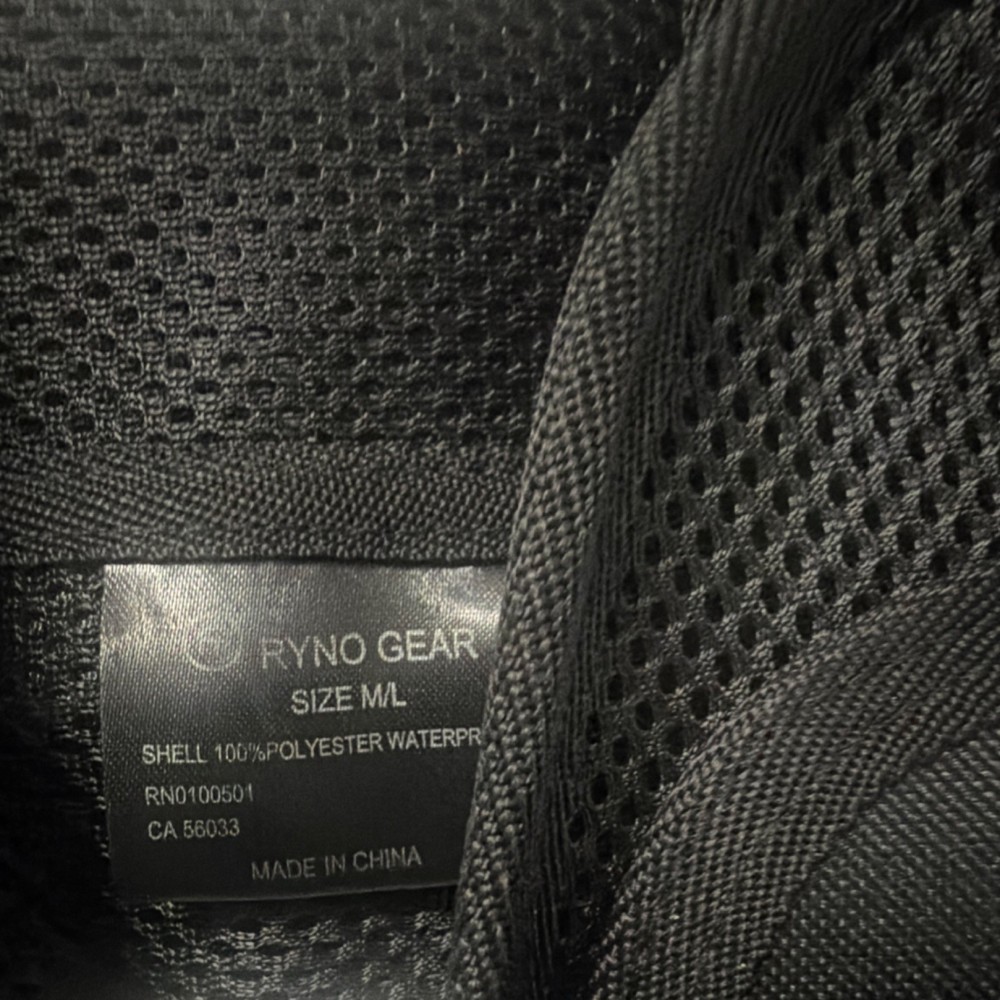 Ryno Gear Tactical Vest Black M/L Adjustable Multiple Pockets Polyester Security