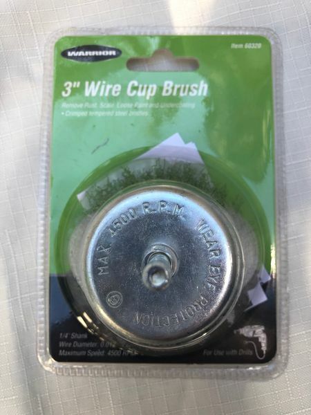 WARRIOR 3 In. Wire Cup Brush With 1/4 In.