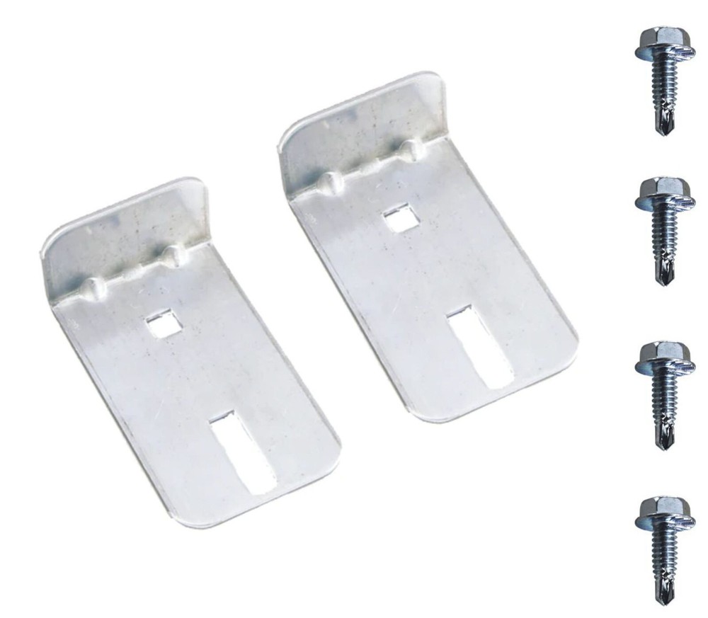 Garage Door Vertical Step Plate / Interior Lift Handle 2 pack PLUS Hardware