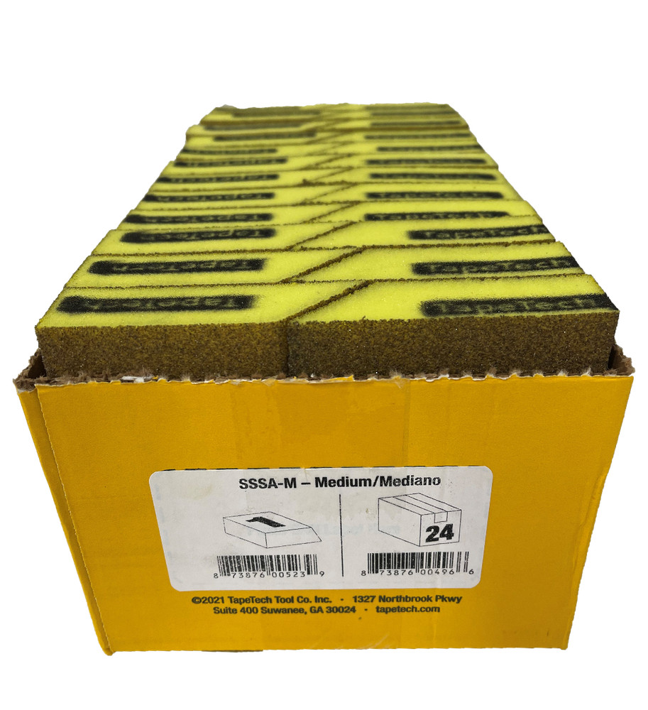 TapeTech Single Angle Sanding Sponge – Medium - 24 Pack