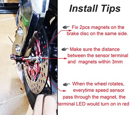 Motorcycle speed sensor adapter for universal gauge