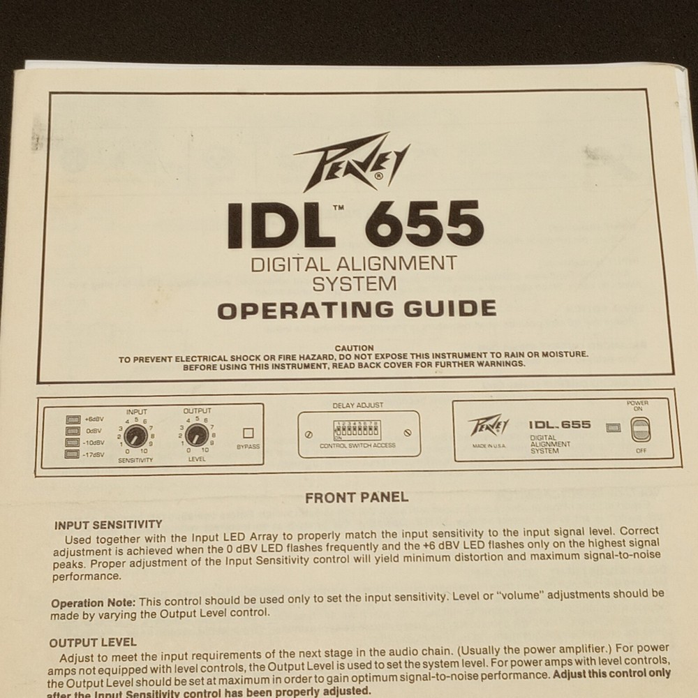Peavey IDL 655 Digital Alignment System ~Tested & Working~
