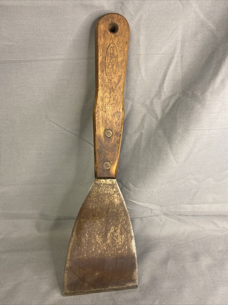 Vintage Warner Putty Knife Long Wood Handle 3”