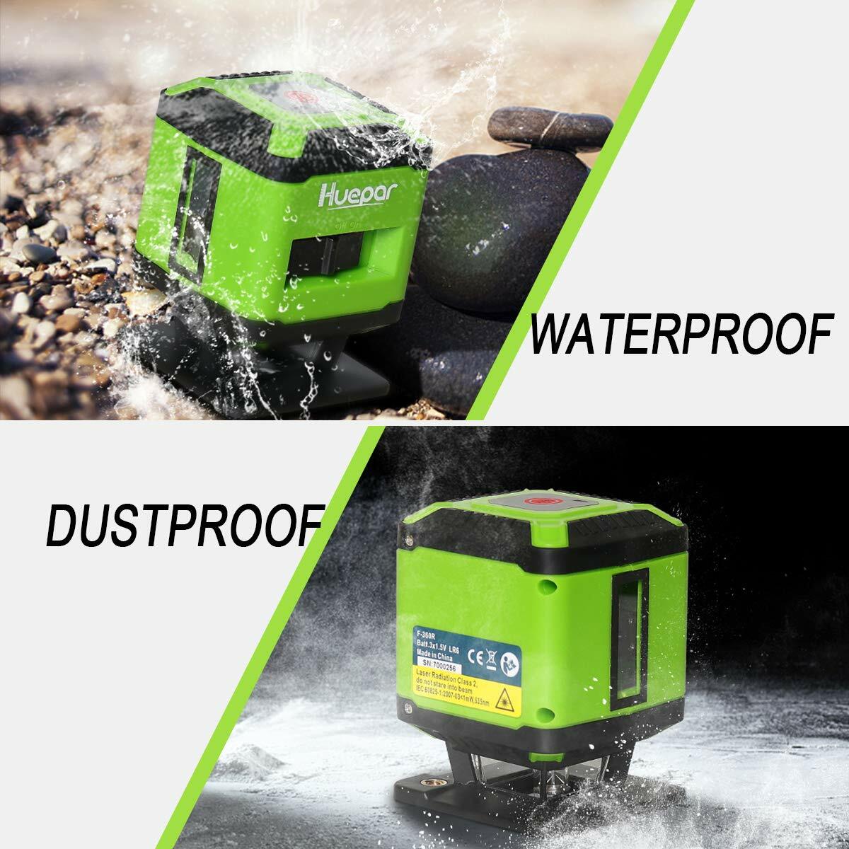 Floor Laser Installation for Tile Laying Floor Alignment Green Beam Huepar FL360