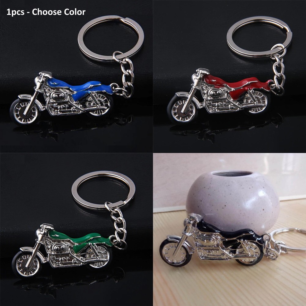 3D Simulation Model Motorcycle Keychain Key Chain Ring Keyring - Choose Color