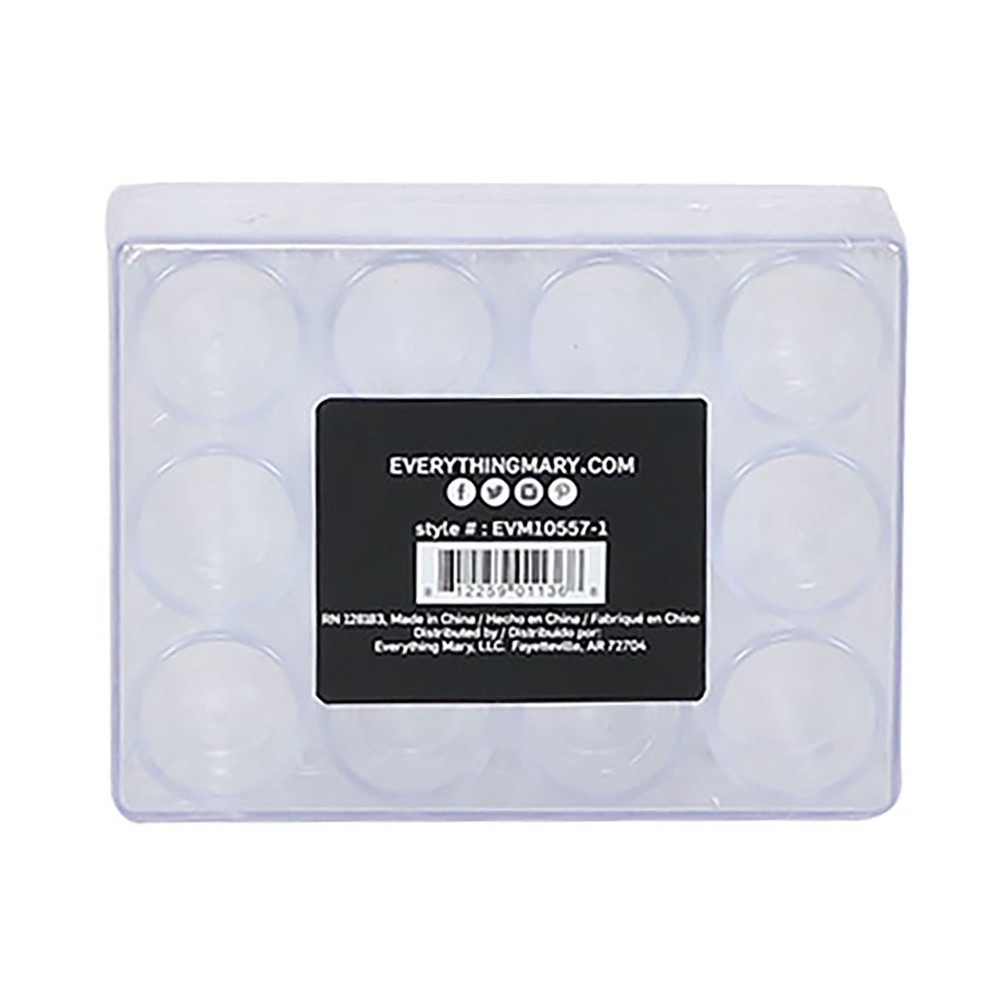 12-Unit Plastic Beading Craft & Hobby Storage Box Clear Single)