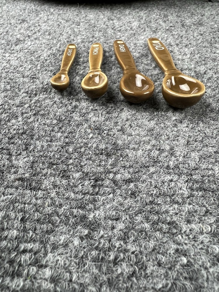Temptations Brown Tad/Dash/Pinch/Drop Ceramic Measuring Spoons