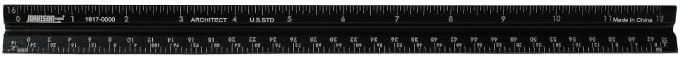 Level & Tool 1817-0000 Architect's Triangular Scale, Black, 1 Scale