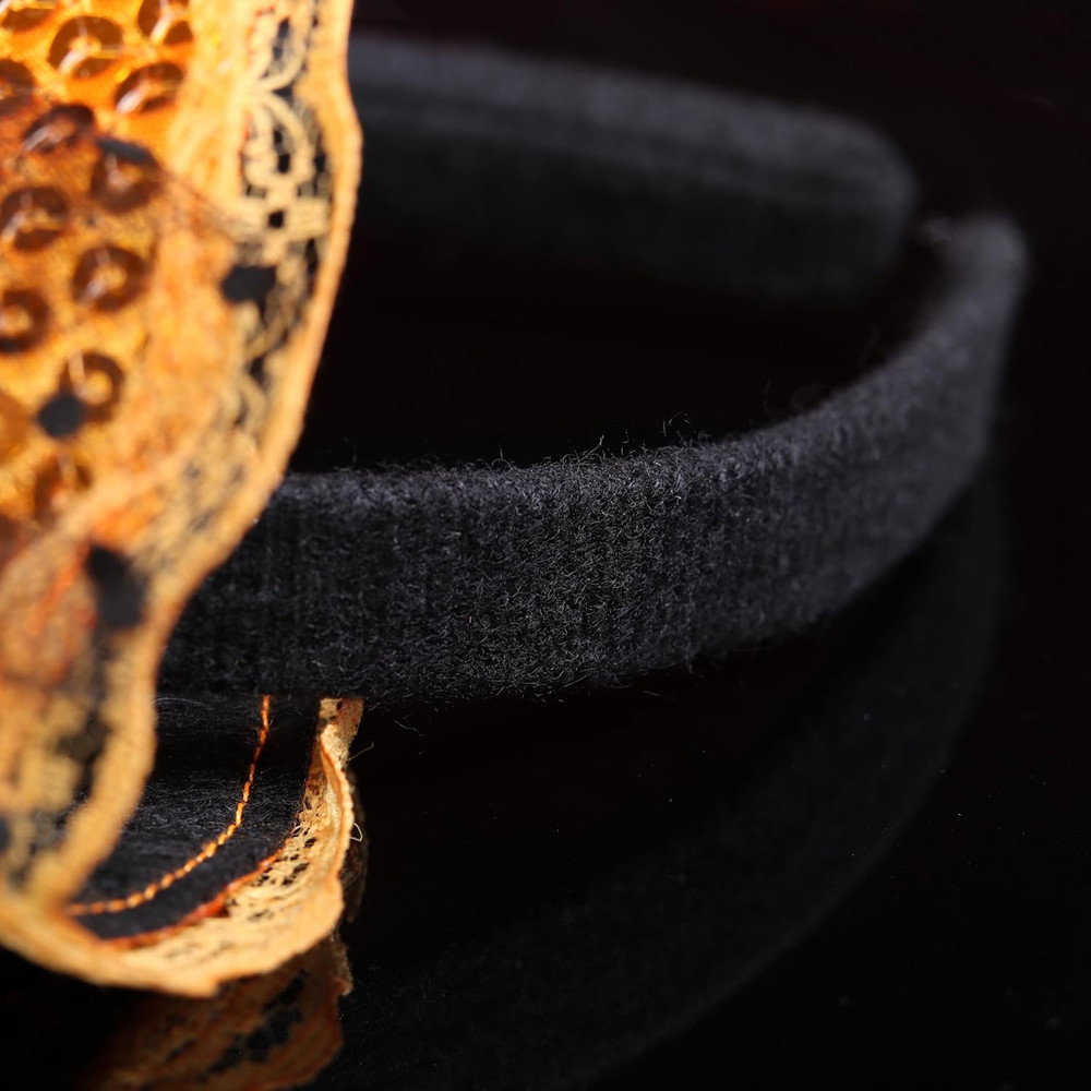 Ghost and Pumpkin Sequins Witch Hat Halloween Headband