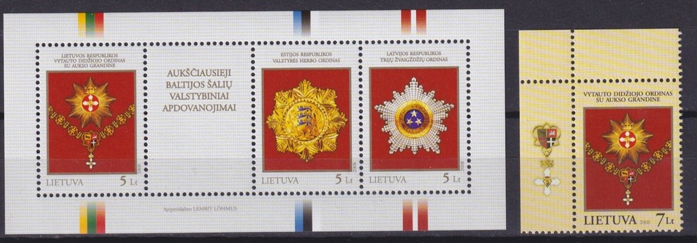 Lithuania 2008 State Awards, Orders MNH**