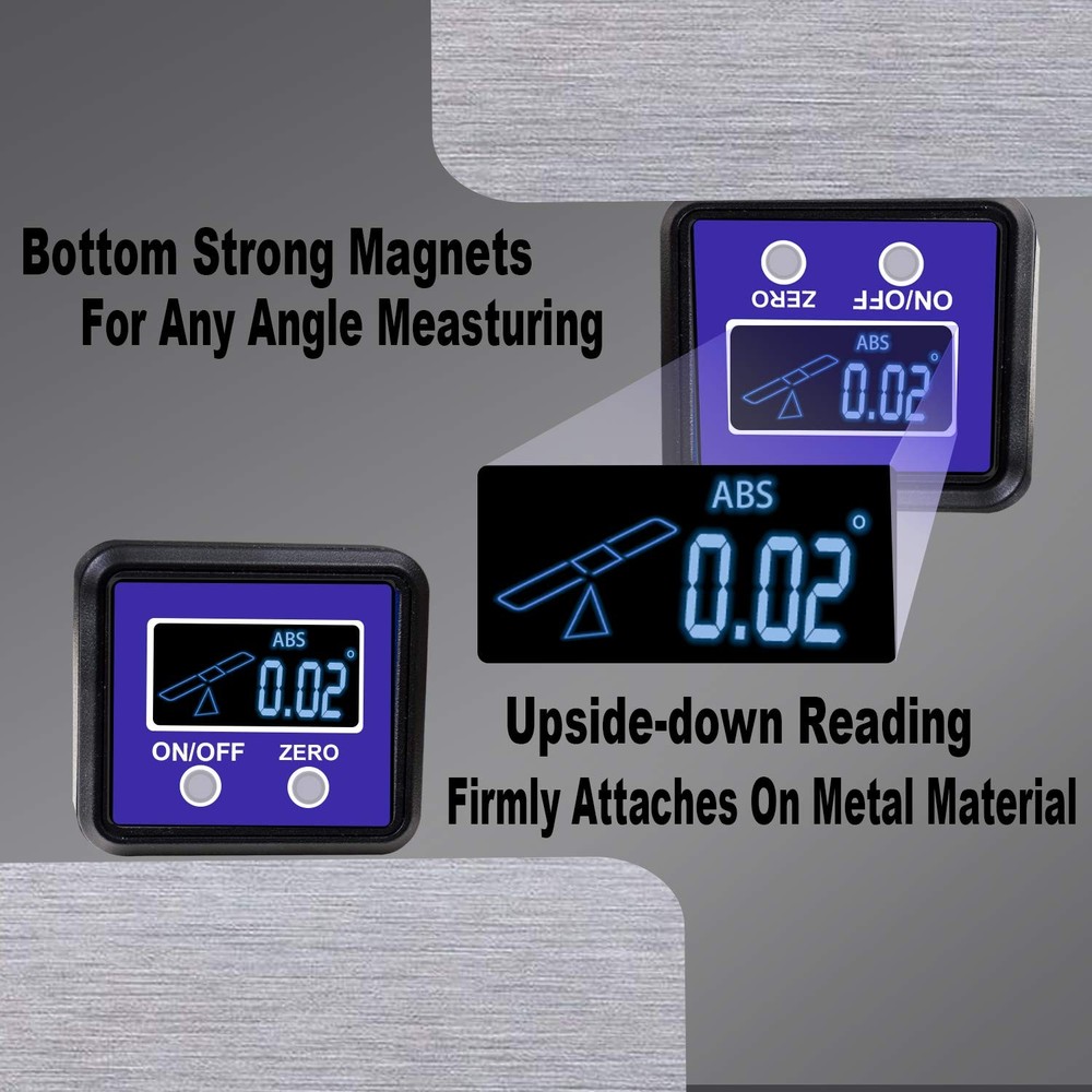 Digital Angle Gauge Protractor Inclinometer Level Box with Magnetic Base