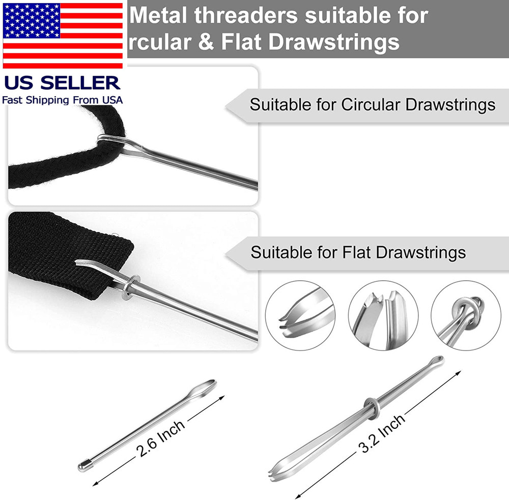 16 PCS Drawstring Threader, Turner Sewing Tool with Flexible Hoodie String Threa