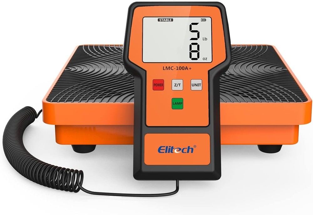 220lb Electronic Refrigerant Scale with Backlit LCD & Case for HVAC
