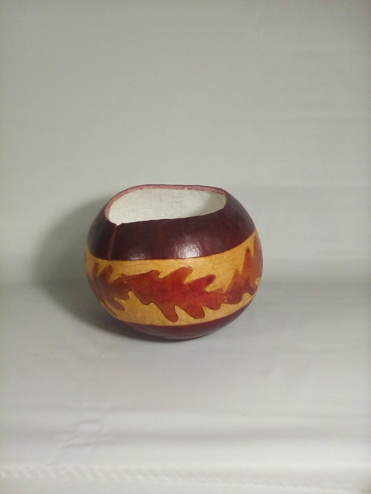 Decroative Handpainted Signed Gourd