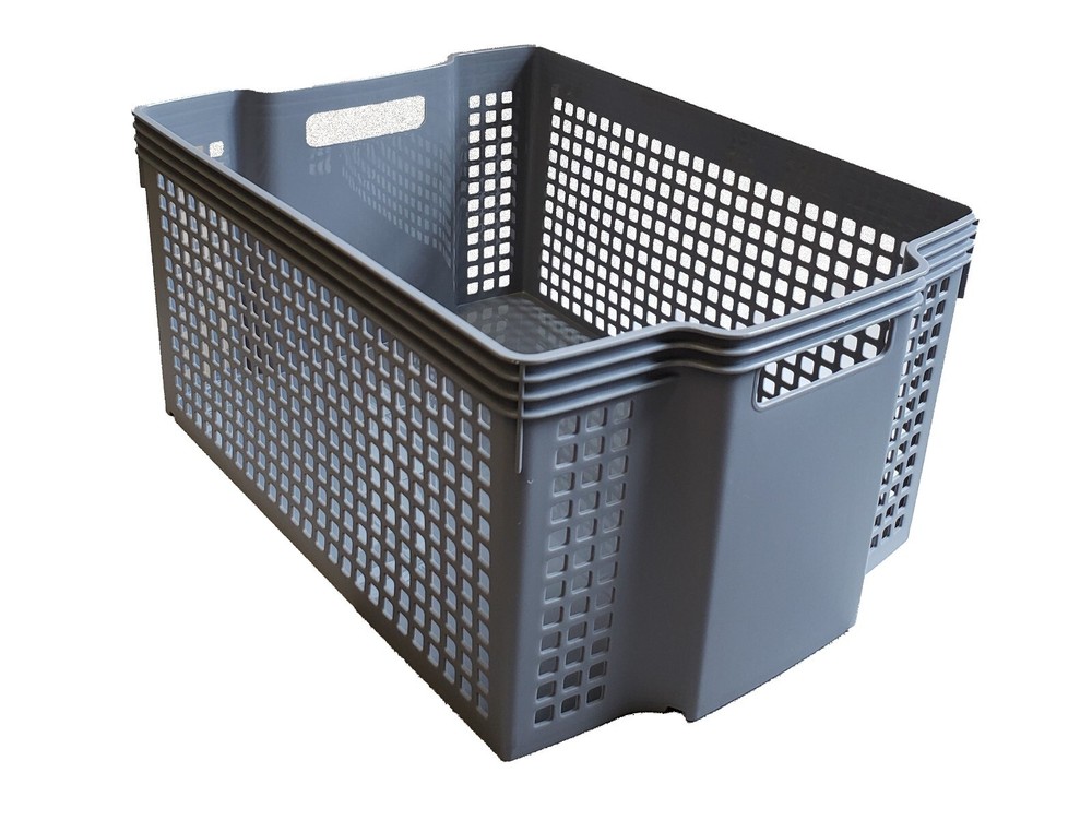 NEPA Market Stackable Turn-Around 3 Storage Baskets Set 15" x 11" x 7"
