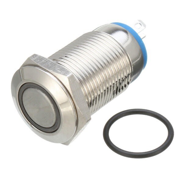 Excellway® LED Push Button Switch Yellow with Lock ON/OFF 12mm Auto etc