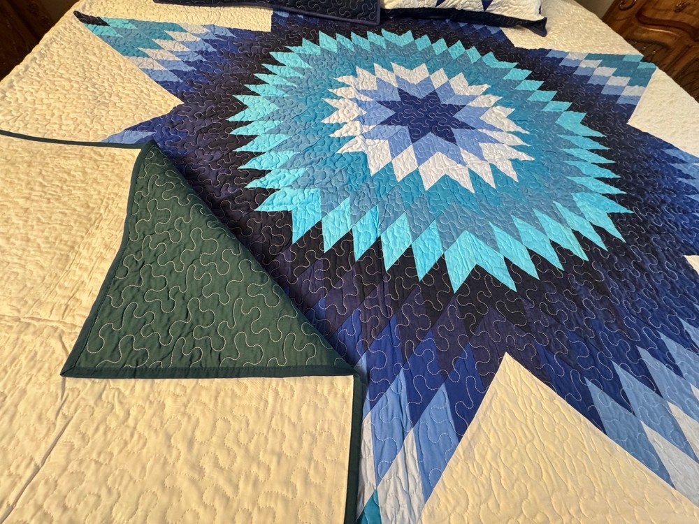 Holiday Sale King Size Machine Patchwork Quilt #156