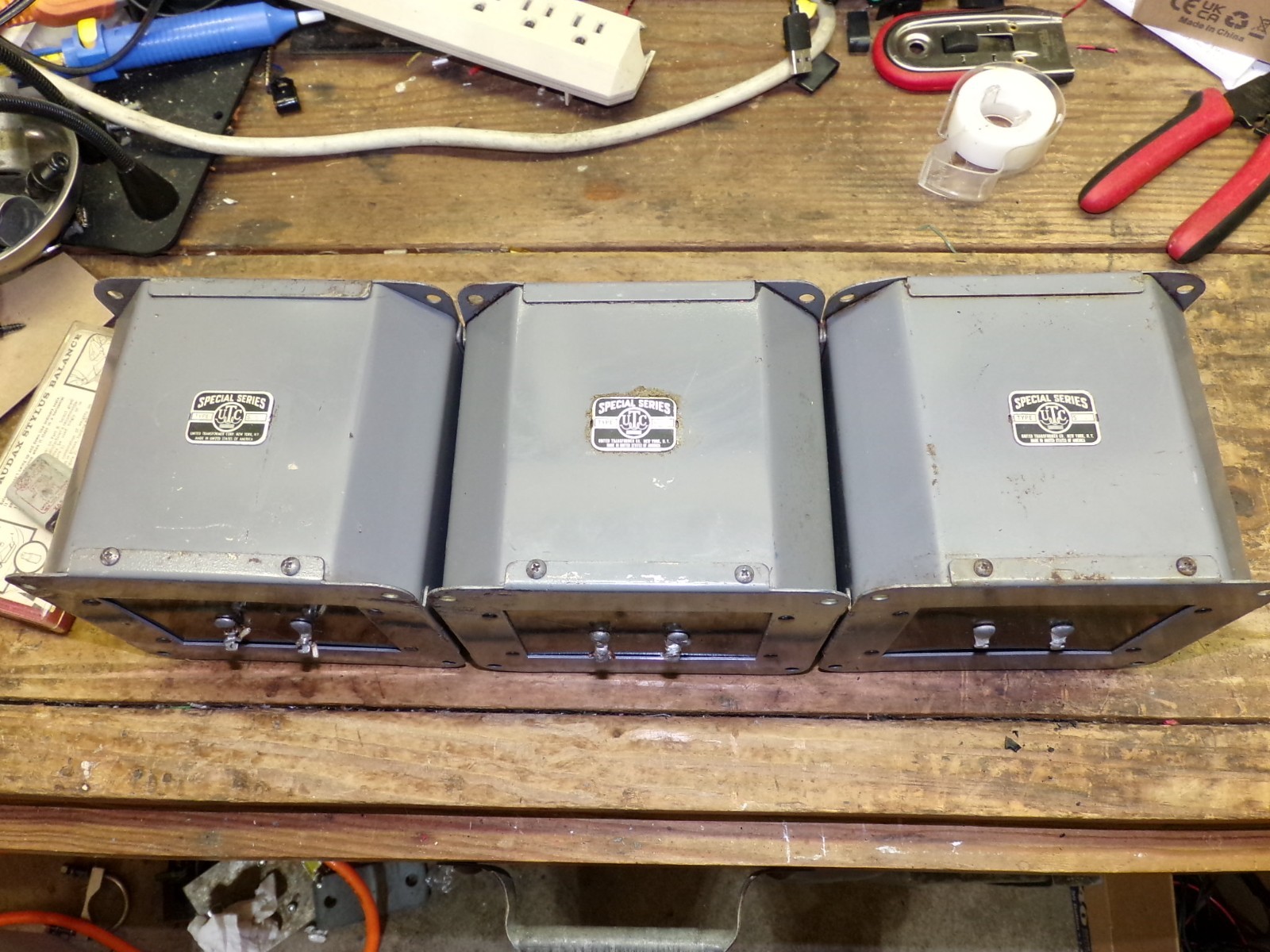 (3) Three UTC Series Swinging Choke Type S-34 Amplifier RF Amp Tube
