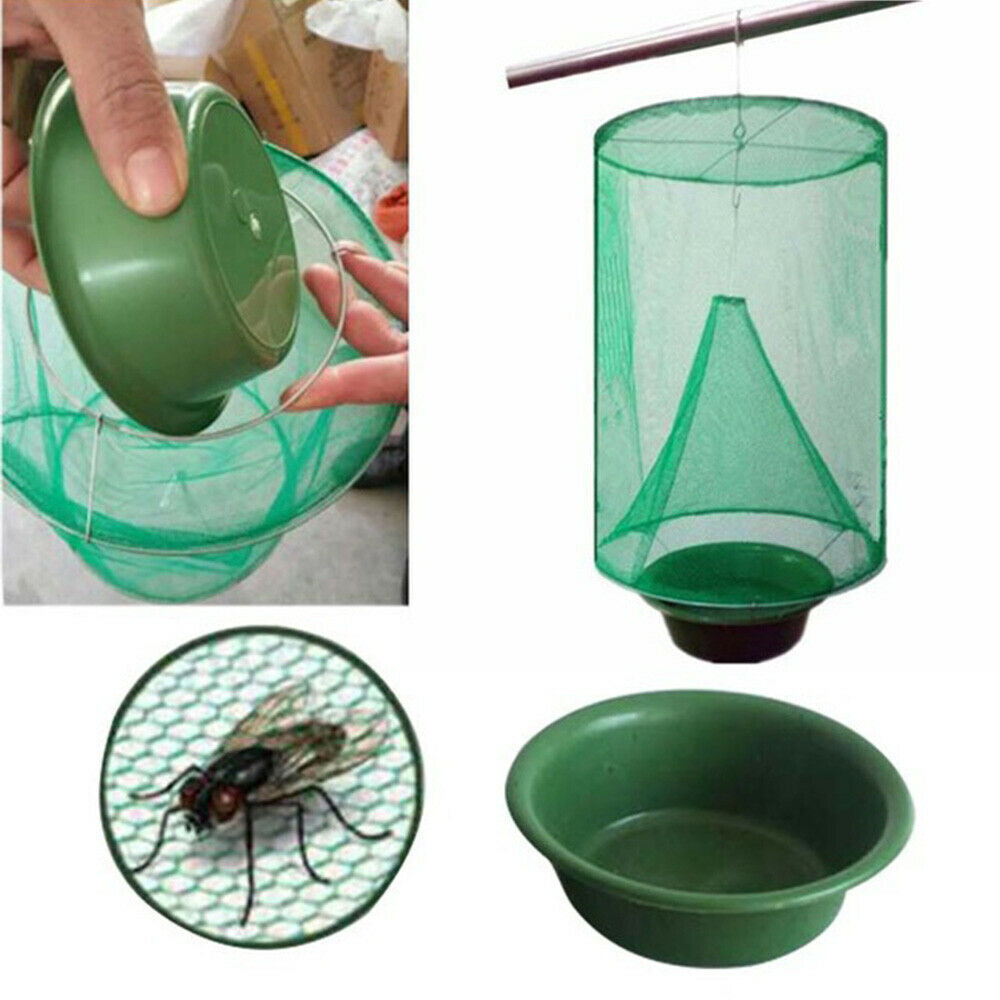 2PCS The Ranch Fly Trap Reusable Fly Catcher Killer Cage Net Trap Pest Bug Catch