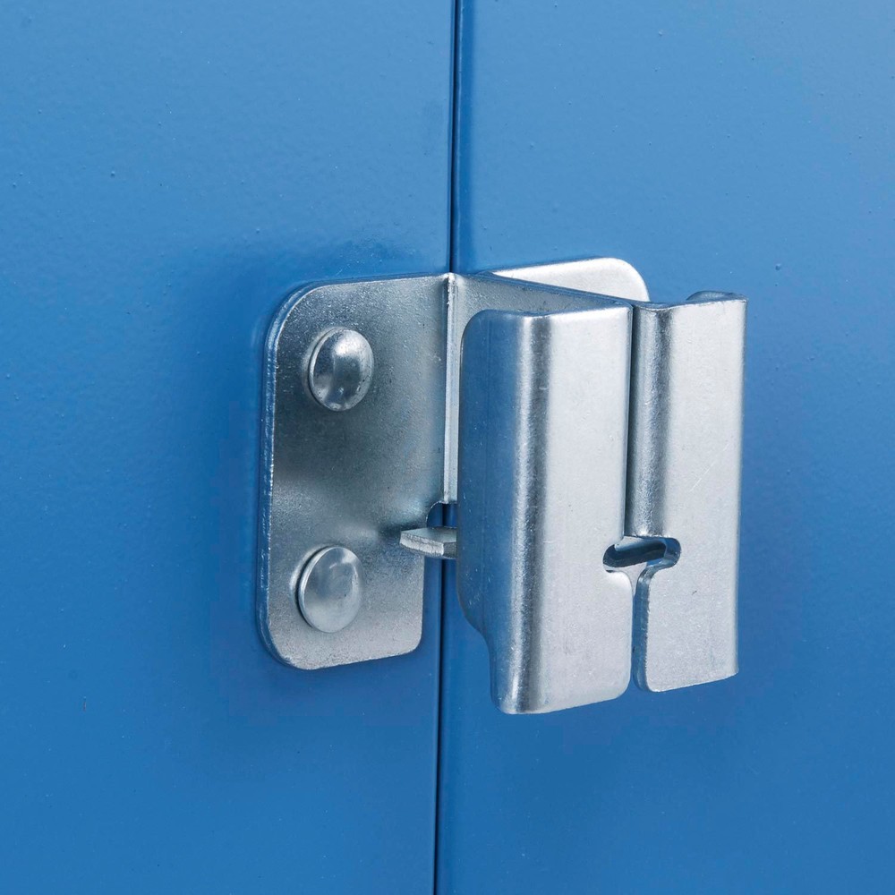 Mobile Workbench with Security Cabinet Maple Butcher Block Square Edge 72"W x