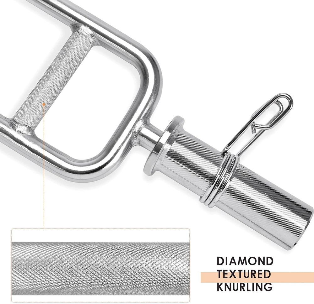 34" Olympic Solid Standard Threaded Triceps Bar Deadlift Barbell Weightlifting